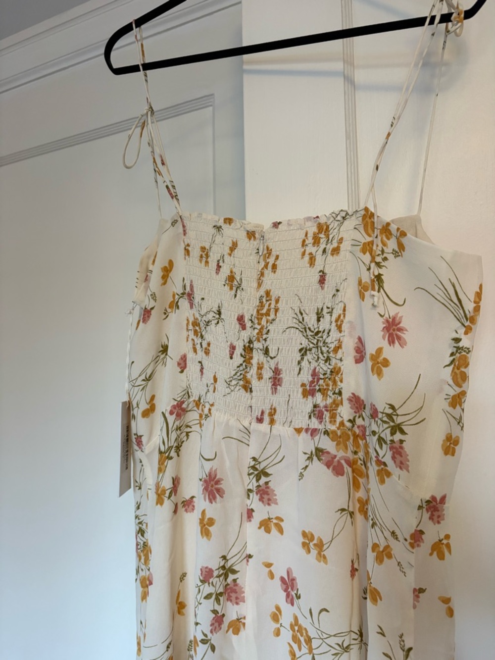 NWT Reformation Cream Floral Midi Dress - Picture 6 of 7